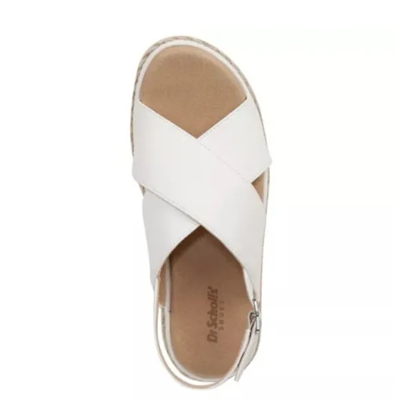 Dr. Scholl's Womens Ember Espadrille Sandal White Microfiber 9.5 M