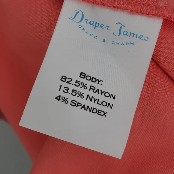 Draper James Coral Sleeveless Boat Neck Fit and Flare Stretch Knit Dress X-Large
