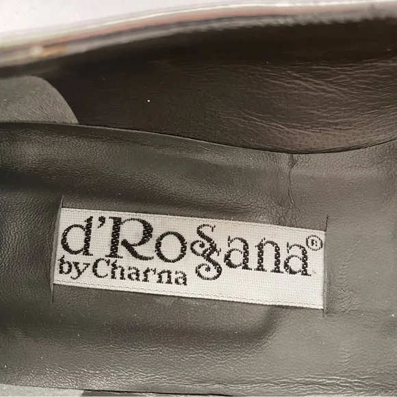 d’Rosana by Charna Vintage Made in Italy Leather Hammered Charm Flats Size 7.5
