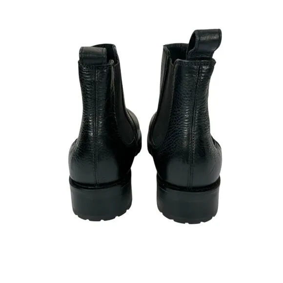 Duluth Trading Lifetime Leather Chelsea Boots Womens Size 9.5 Black Pebbled