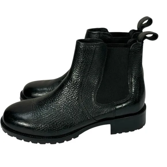 Duluth Trading Lifetime Leather Chelsea Boots Womens Size 9.5 Black Pebbled