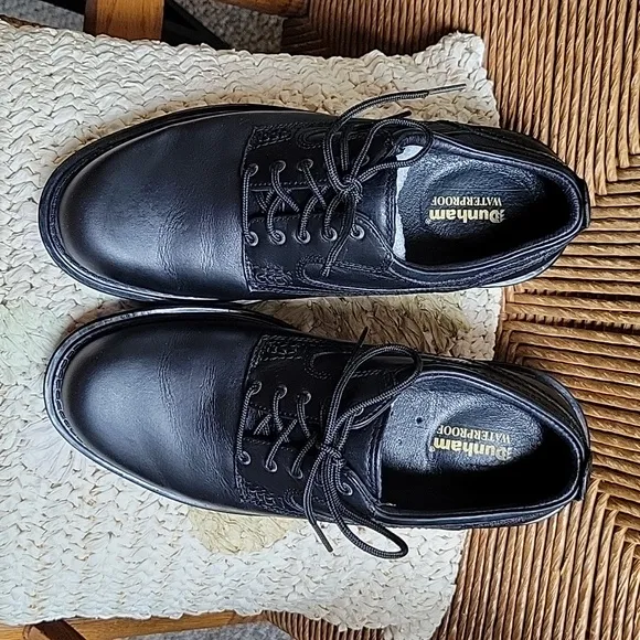 Dunham Ruggards,  plain toe oxford/derby, black, size 8.0 D