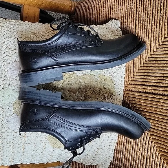 Dunham Ruggards,  plain toe oxford/derby, black, size 8.0 D