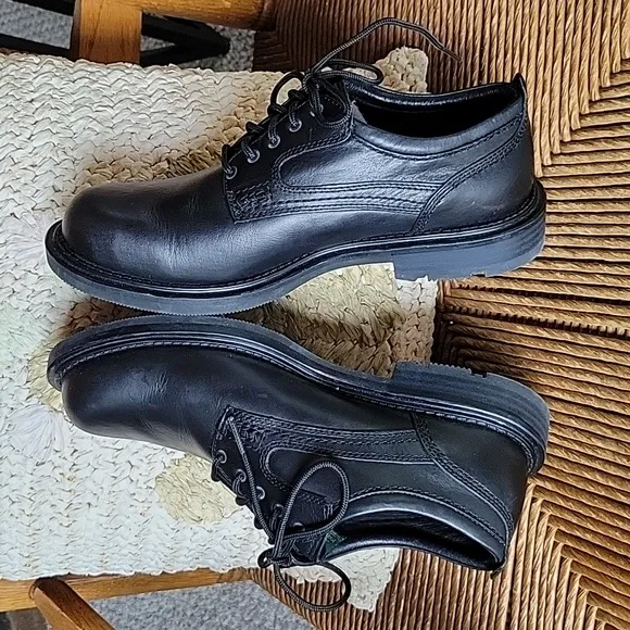 Dunham Ruggards,  plain toe oxford/derby, black, size 8.0 D