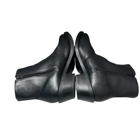Durango 10 EE TR820 Black Leather 7&quot; Side Zip Boots Men Western Boot Shorty