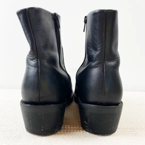 DURANGO Black Side Zip Western Short Cowboy Boots Mens size 9