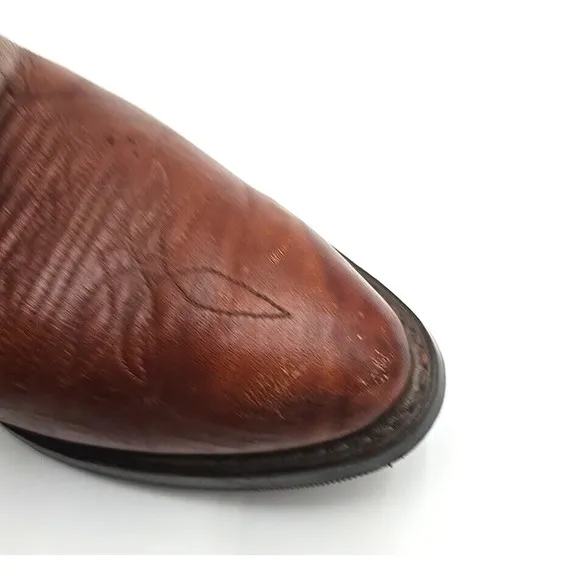 Durango Boots Mens 7 Brown Leather Side Zip Ankle Chelsea Western Cowboy