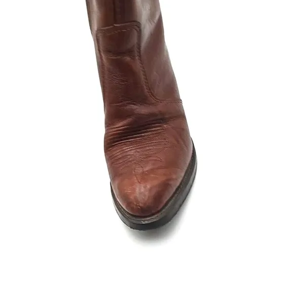 Durango Boots Mens 7 Brown Leather Side Zip Ankle Chelsea Western Cowboy