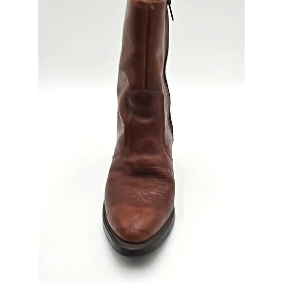 Durango Boots Mens 7 Brown Leather Side Zip Ankle Chelsea Western Cowboy