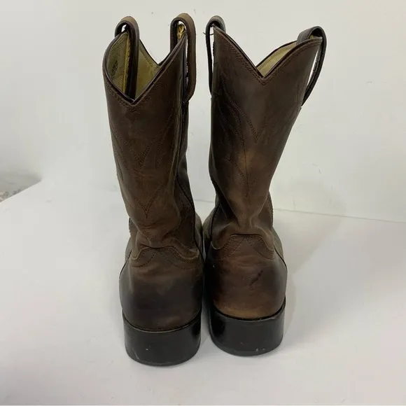 Durango Brown Leather Cowboy Boots Work Western Rodeo