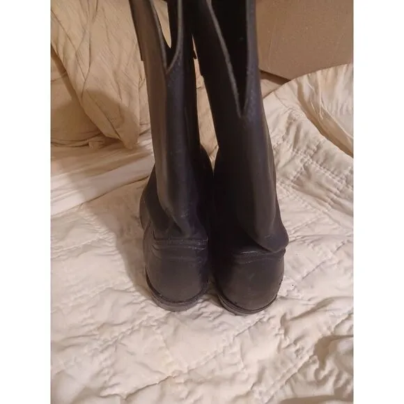 Durango Men's 11 D Farm N' Ranch Western Boots Leather Cowboy Black‎ FR100