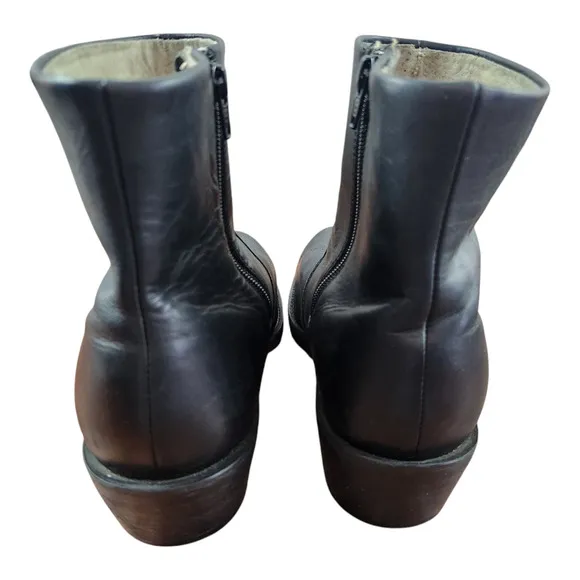Durango mens black cowboy boots sz 10 EE ankle boot side zip leather western