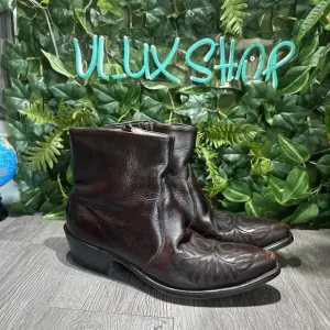 Durango Men's Leather Side Zip Western Black Cherry Boots DB425 Size 9.5