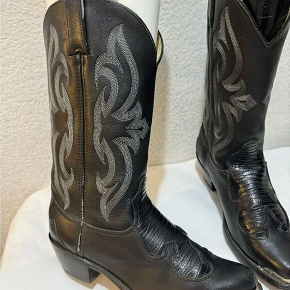 Durango men’s Western Black Leather Boots Size 8
