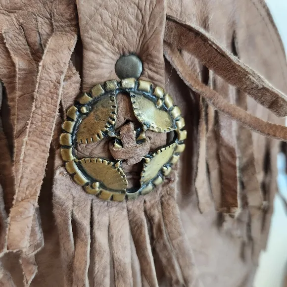 Durango Vintage Womens Leather Fringe Concho Cowboy Western Boots Size 7