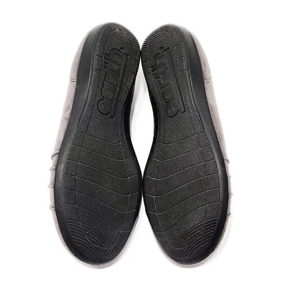 Earth Alder Derby New Suede 7.5 Round Toe Comfort Ballet Flats Dark Slate Gray