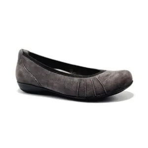 Earth Alder Derby New Suede 7.5 Round Toe Comfort Ballet Flats Dark Slate Gray