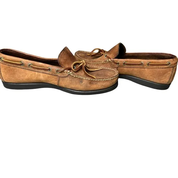 EASTLAND Yarmouth Mens Brown Leather Slip On Loafer Size 10.5 M Boat shoe