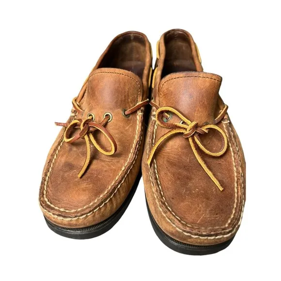 EASTLAND Yarmouth Mens Brown Leather Slip On Loafer Size 10.5 M Boat shoe