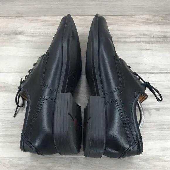 Ecco Derby Oxfords Men's EU 45 Black Leather Lace Up Dress Shoes