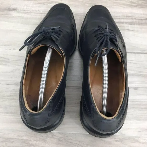 Ecco Derby Oxfords Men's EU 45 Black Leather Lace Up Dress Shoes