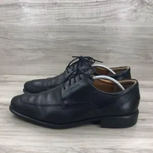 Ecco Derby Oxfords Men's EU 45 Black Leather Lace Up Dress Shoes