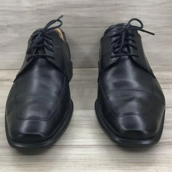 Ecco Derby Oxfords Men's EU 45 Black Leather Lace Up Dress Shoes