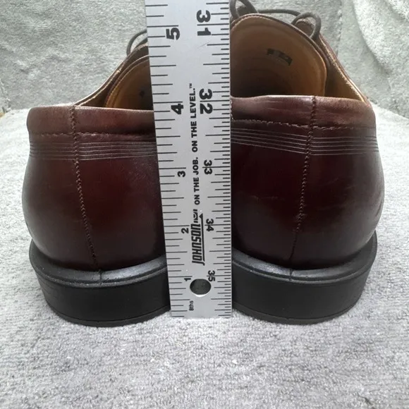 Ecco Dress London Derby Oxford Mens 12.5 (46) Brown Leather shoes Extra Wide