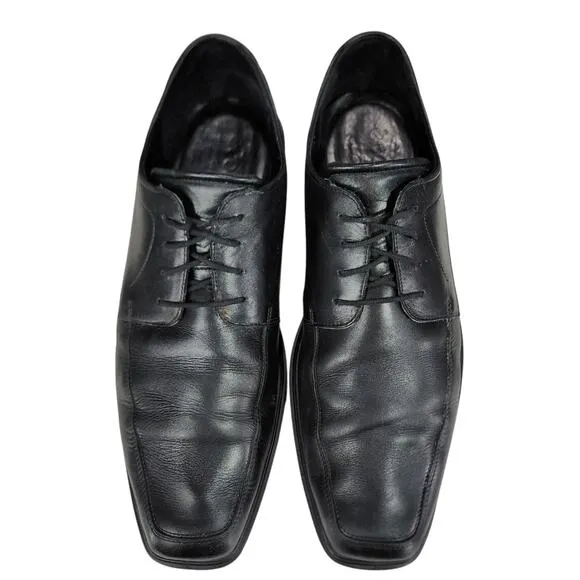 Ecco Dress Shoe sz 47 US 13 Men Helsinki 2 Gortex Derby Black Square Toe Leather