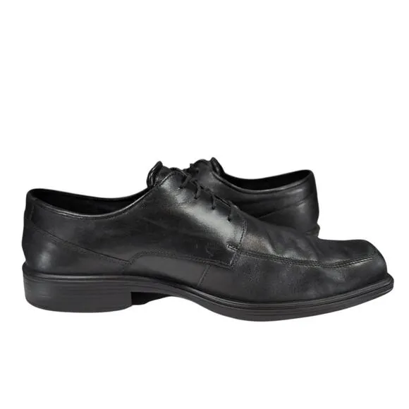 Ecco Dress Shoe sz 47 US 13 Men Helsinki 2 Gortex Derby Black Square Toe Leather