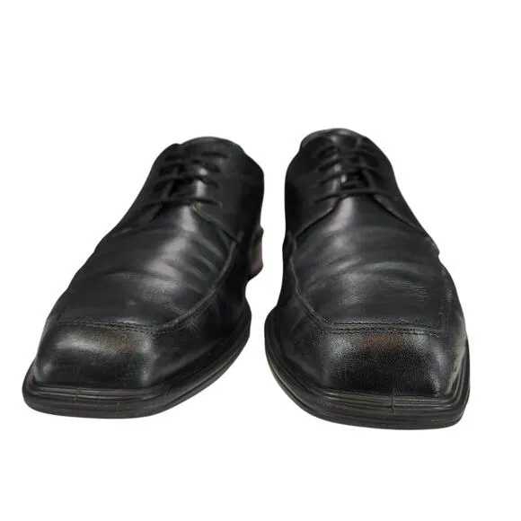 Ecco Dress Shoe sz 47 US 13 Men Helsinki 2 Gortex Derby Black Square Toe Leather