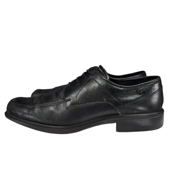 Ecco Dress Shoe sz 47 US 13 Men Helsinki 2 Gortex Derby Black Square Toe Leather