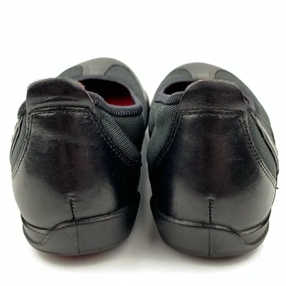 Ecco flats size 37 6-6.5 black leather comfort outdoors walking gorpcore