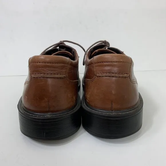 Ecco Helsinki 2 Men's Nubuck Bike-Toe Derby Shoe Brown - Size 9