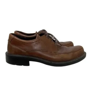 Ecco Helsinki 2 Men's Nubuck Bike-Toe Derby Shoe Brown - Size 9