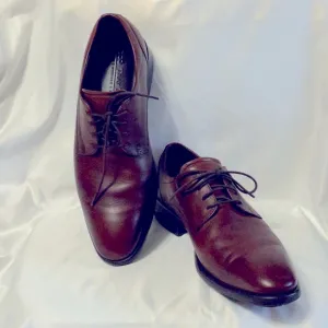 ECCO London Plain Toe Almond Brown Leather Derby Oxford  Dress Shoe 9/9.5. EU 43