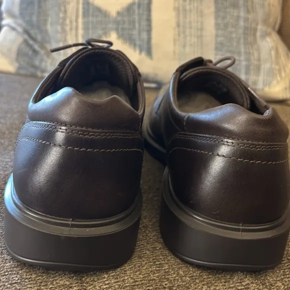 ECCO Mens Derby Shoes Helsinki 2 Plain Nubuck Leather Lace Up 500164 Size 46