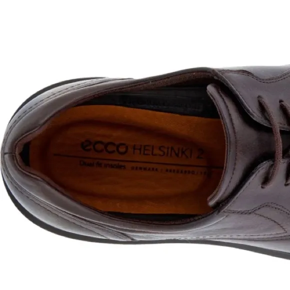 ECCO Mens Derby Shoes Helsinki 2 Plain Nubuck Leather Lace Up 500164 Size 46