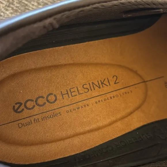ECCO Mens Derby Shoes Helsinki 2 Plain Nubuck Leather Lace Up 500164 Size 46