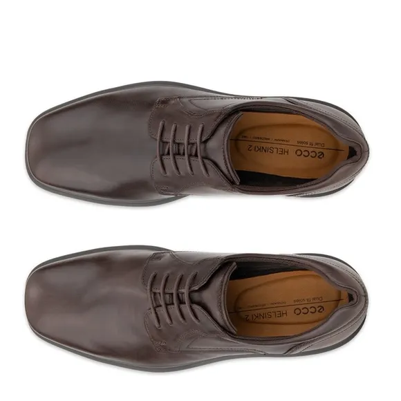 ECCO Mens Derby Shoes Helsinki 2 Plain Nubuck Leather Lace Up 500164 Size 46