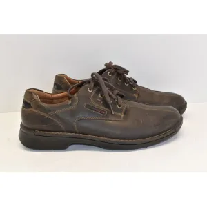 Ecco Men's Size 47 EUR Fusion Derby Bicycle Toe Leather Brown Oxford Shoes