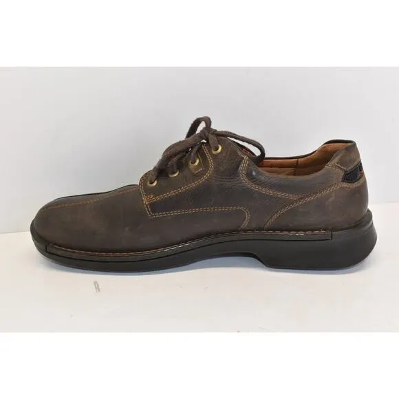 Ecco Men's Size 47 EUR Fusion Derby Bicycle Toe Leather Brown Oxford Shoes