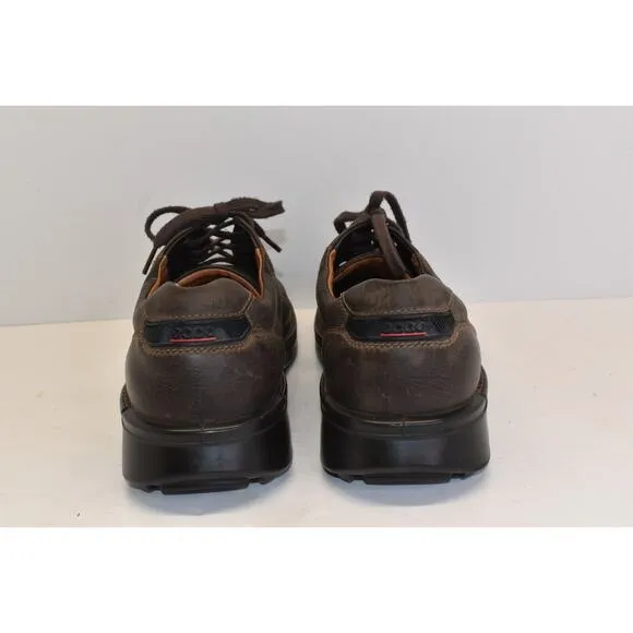 Ecco Men's Size 47 EUR Fusion Derby Bicycle Toe Leather Brown Oxford Shoes