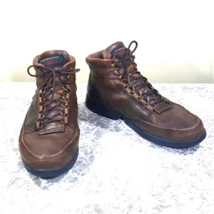 Ecco Mobile Genuine Footwear Brown Leather Men's Boots Size 40 Made In Portugal