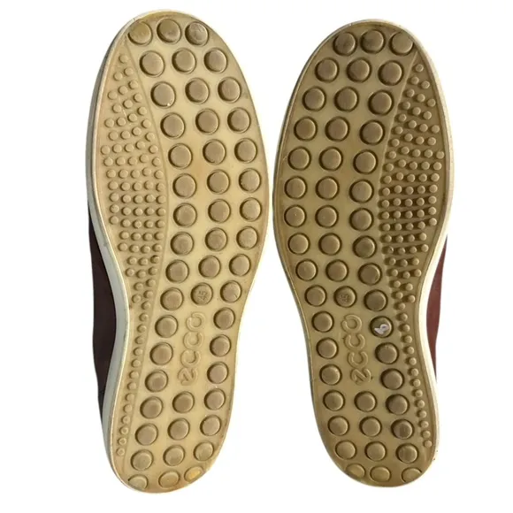 Ecco Shoes Mens Sz 11/11.5 Soft 7 Casual Sneaker Brown Leather Round Toe