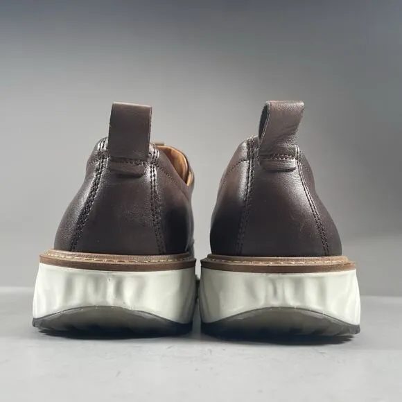 ECCO ST.1 Hybrid Men’s EU 43 US 9-9.5 Brown Plain Toe Derby Dress Shoes Sneakers