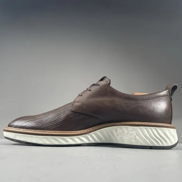 ECCO ST.1 Hybrid Men’s EU 43 US 9-9.5 Brown Plain Toe Derby Dress Shoes Sneakers