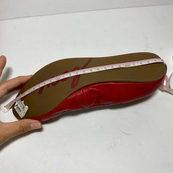 ED Ellen Degeneres Women's LangstonEmbroidered Smile Red Ballet Flats Size 7
