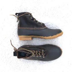 Eddie Bauer Brown Leather High Top Duck Boots NWOT Mens Sz 10