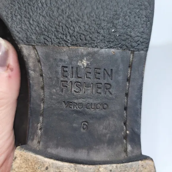 Eileen Fisher Charcoal Leather Suede Boots Moto Wrap Straps Ankle Booties Size 6